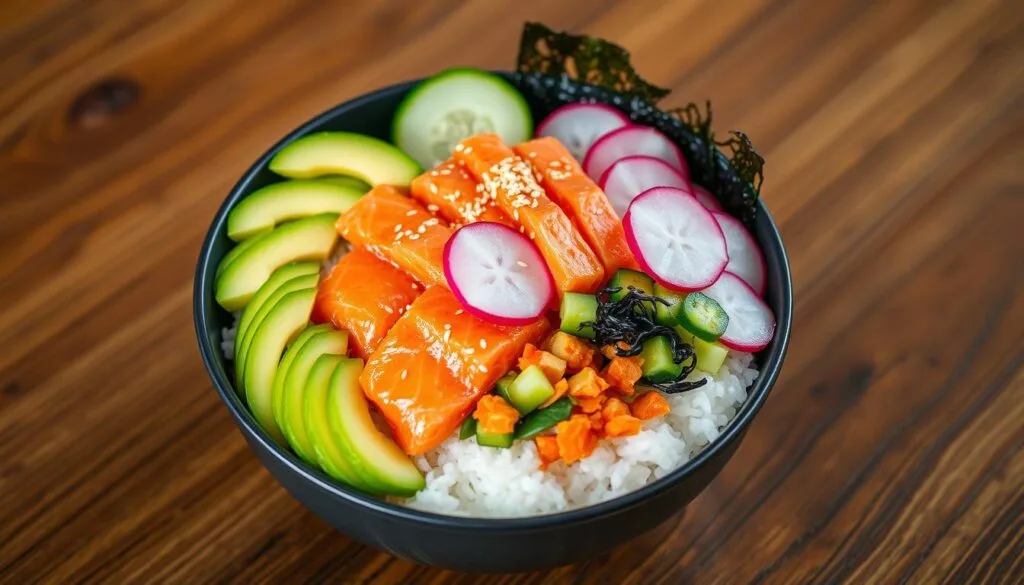 Easy Poke Bowl Recipe Assembly