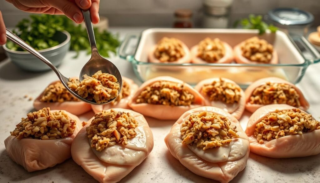 Chicken and Dressing Assembly Process Chicken and Dressing Assembly Process