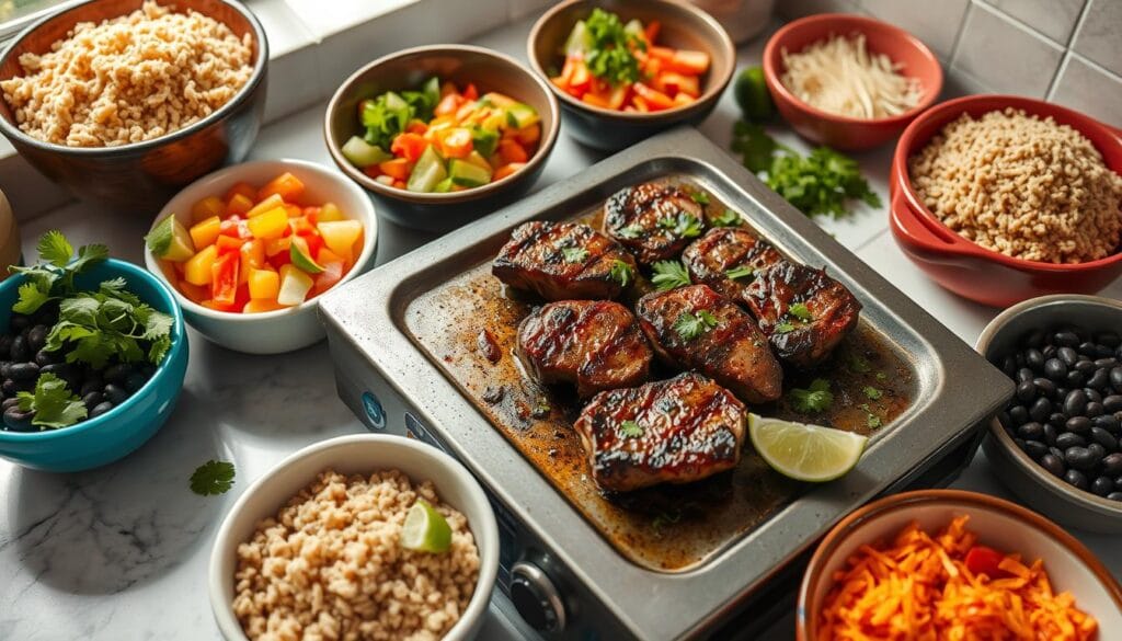 Chipotle Steak Bowl Preparation