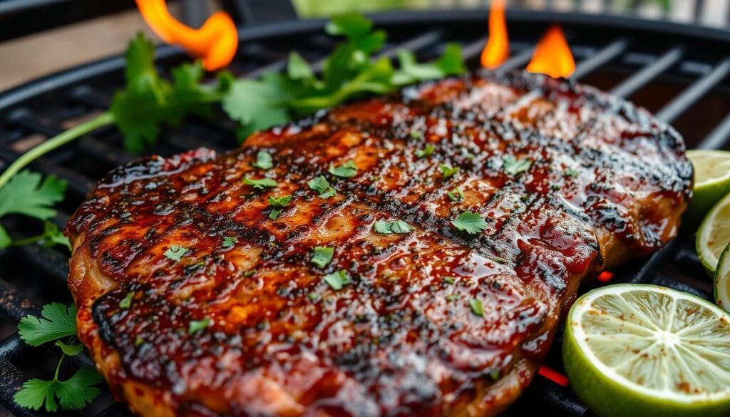 Grilling Chipotle Seasoned Steak